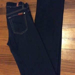 7 For All Mankind Dark Rise High Rise Skinny Sz 24